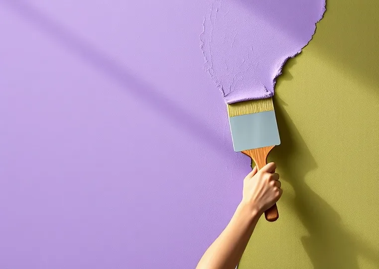 Application d'un enduit décoratif à la lisseuse sur un mur